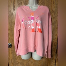Calvin Klein Pink and Orange Logo Sweatshirt