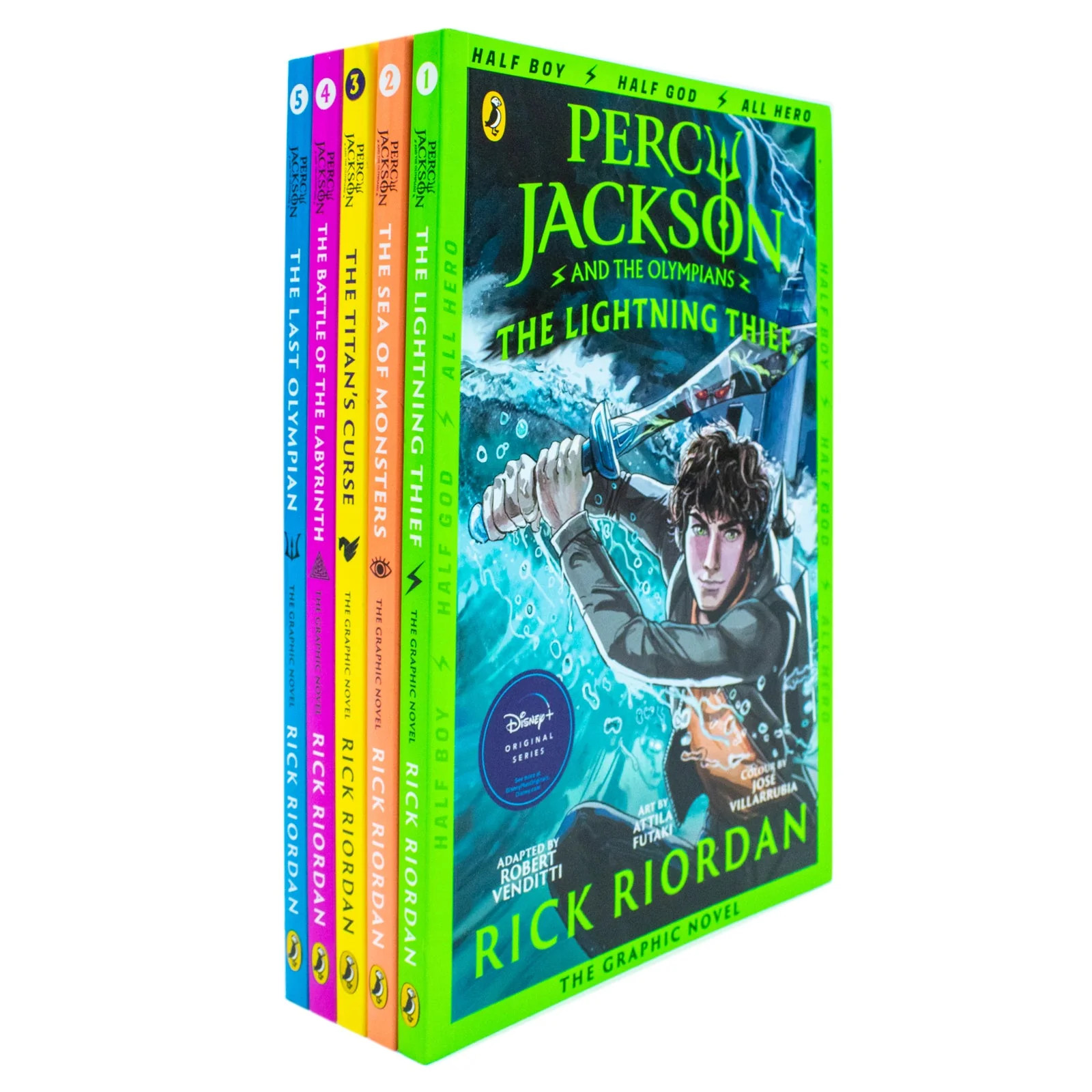 Percy Jackson Graphic Novels 5 Book Collection Set by Rick Riorda | Rick Riordan