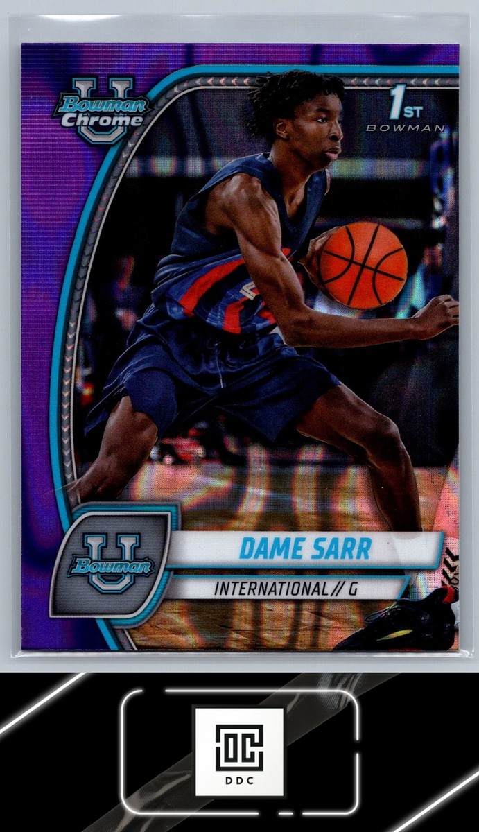 2024-25 Bowman University Chrome #17 Dame Sarr Purple Lava