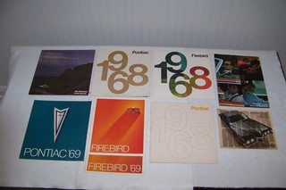 Vintage Lot Pontiac Dealer Brochures 1968 & 1969 Firebirds GTO More