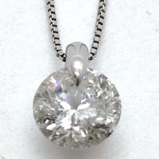 NO TARIFF Jewelry Necklace Natural Diamond 2.524ct Platinum 4110964