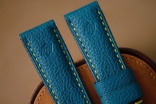 Handmade blue Togo PAM Officine Panerai strap size 24 or any size 27 26 24 22 
