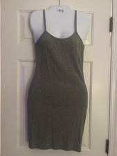 Fashion Nova Gray Spaghetti Strap Bodycon Mini Dress Stretchy
