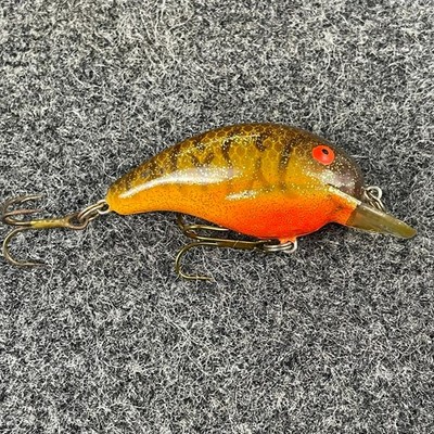 Pre Pradco Bandit 100 Series Vintage Crankbait - 174 Brown Craw Gold Sparkle 74