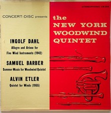 *SEALED* CS-216 New York Woodwind Quintet- Ingolf Dahl/Alvin Etler/Barber LP '68