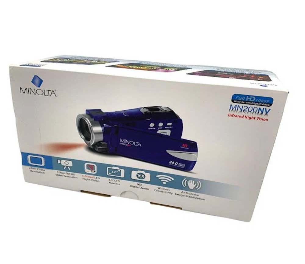 Minolta MN260NV 1080P FHD / 30 MP Night Vision Camcorder (Bl