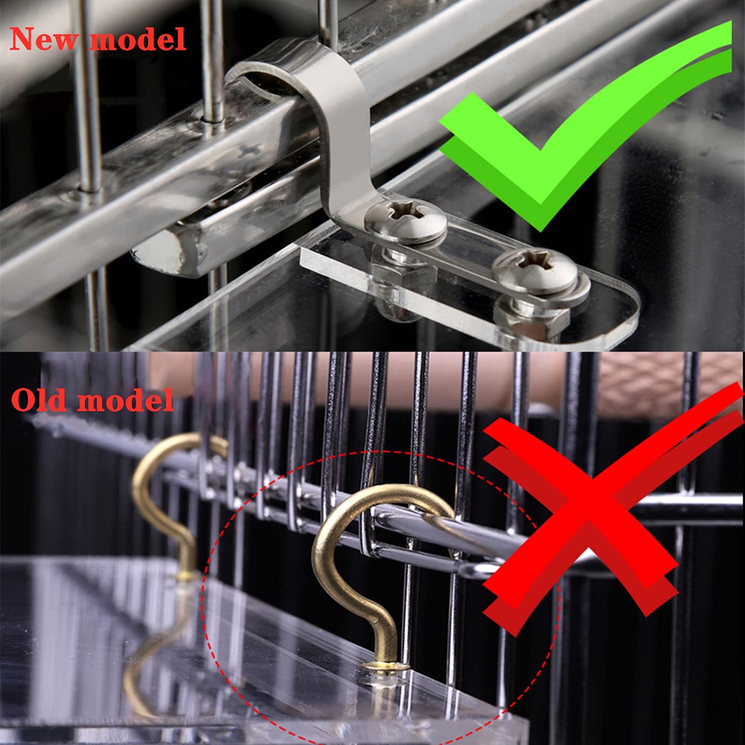 Automatic Bird Feeder No Mess Bird Cage Pet Feeder Seed Food Container for Pa...