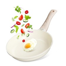 Poêle à Frire 28 cm Antiadhésive Tous Feux Dont Induction Casseroles Blanc