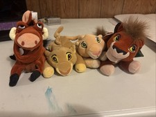 Disney The Lion King Plush Lot of 4   Simba Nala Pumbaa Scar   Stuffed Animals