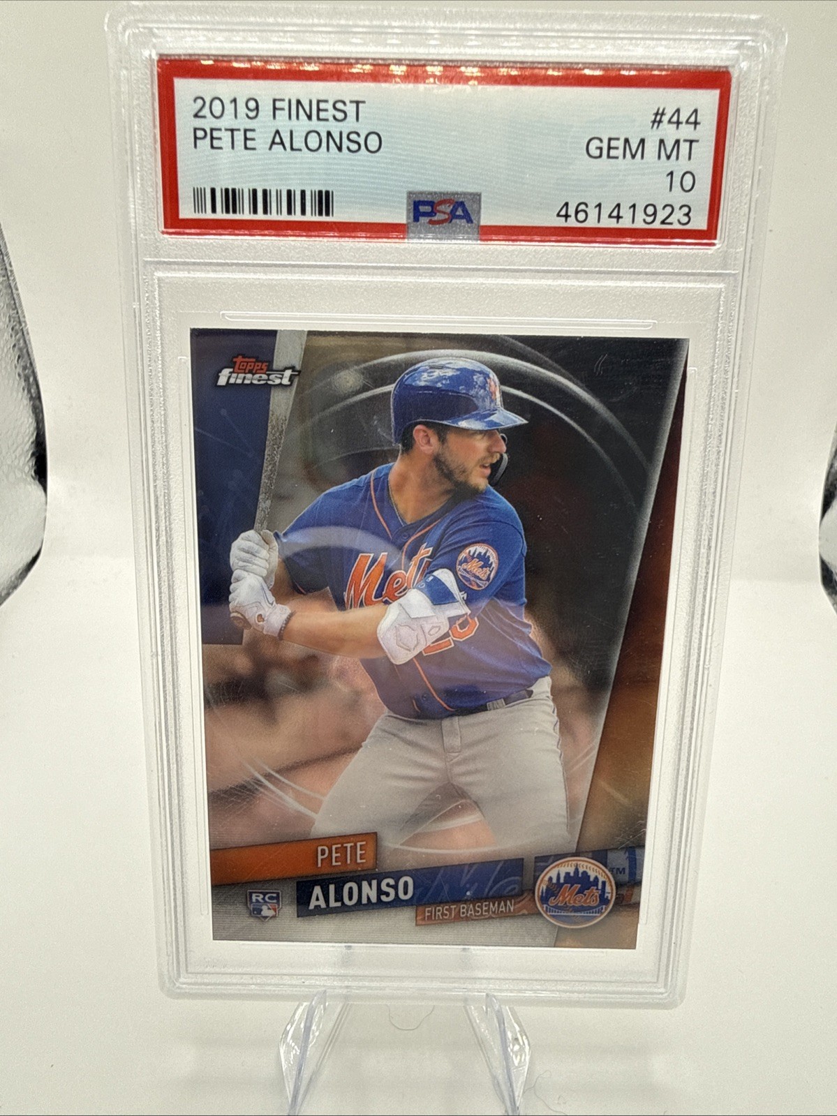 2019 Topps Finest * Rookie Card RC * Pete Alonso * #44 * PSA 10 view 1