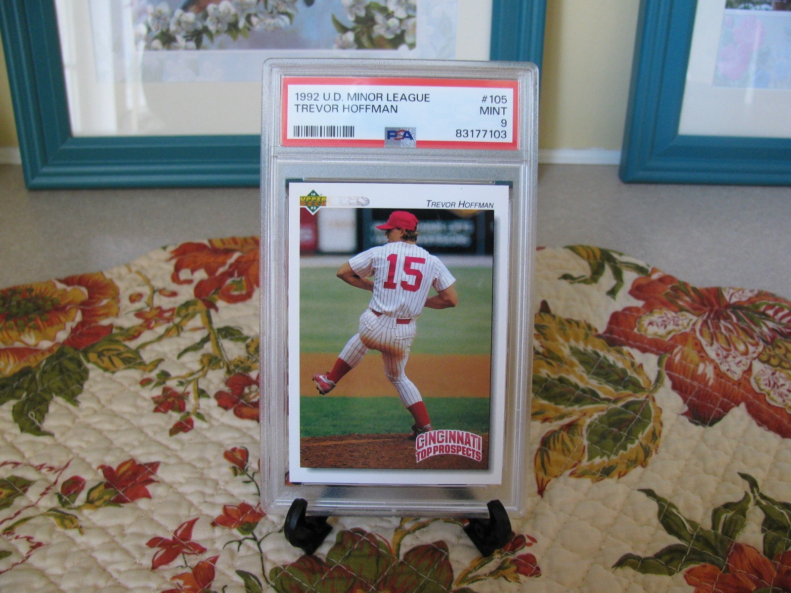 1992 Upper Deck Minor League Baseball Trevor Hoffman Rookie Card #105 PSA-9 Mint