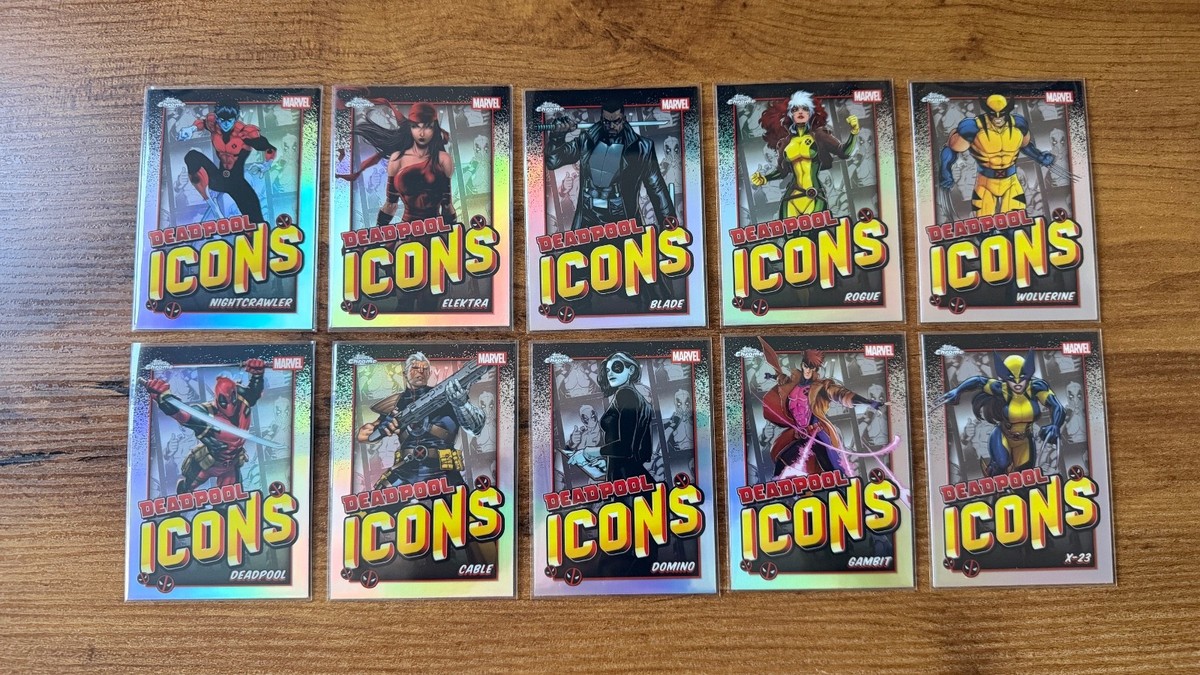 2025 Topps Chrome Deadpool Icons Complete Insert Set (10 cards) | eBay