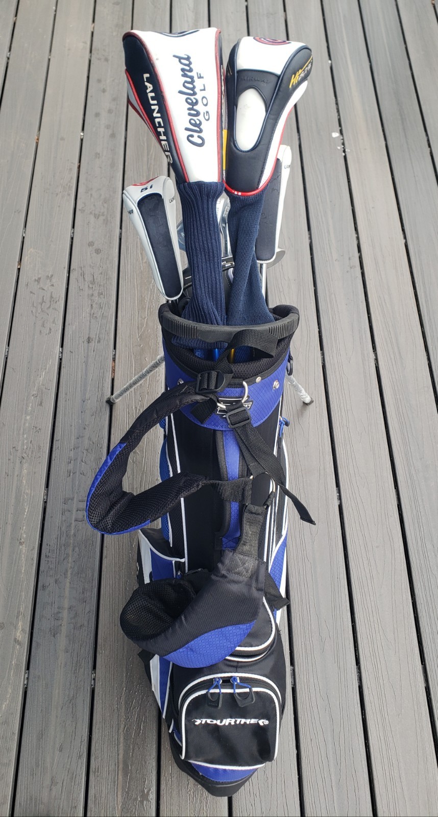 Mens RH Cleveland Hogan Golf 12 Club Set w/TourTrek Stand Bag Complete 