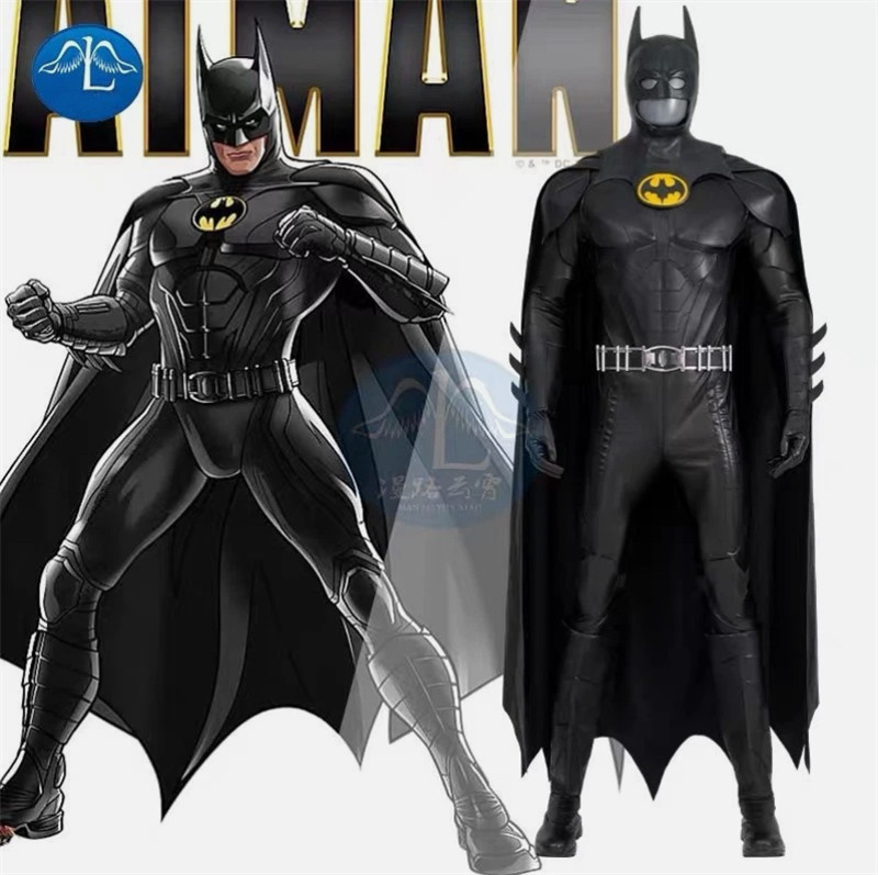 Men's Dark Knight Cosplay Full Set Cloak Mask Shoes Halloween Party Costume