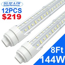 12/25 Pack 8 FT HO LED Tube Light144W 6500K T8 8 Foot LED Bulbs Ballast Bypass