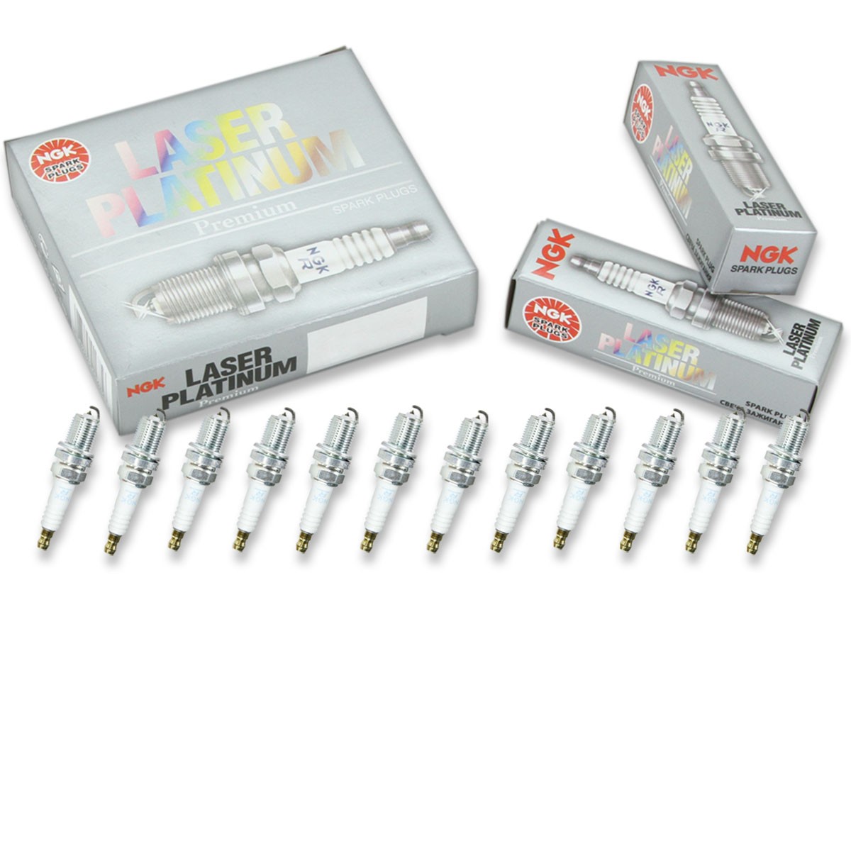 12 pcs NGK Laser Platinum Spark Plugs for 1998-2005 Mercedes-Benz E320 3.2L ms