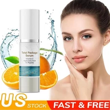 Total Package Serum, All-In-One Vitamin C,Hyaluronic Acid, Peptides Serum - 2025