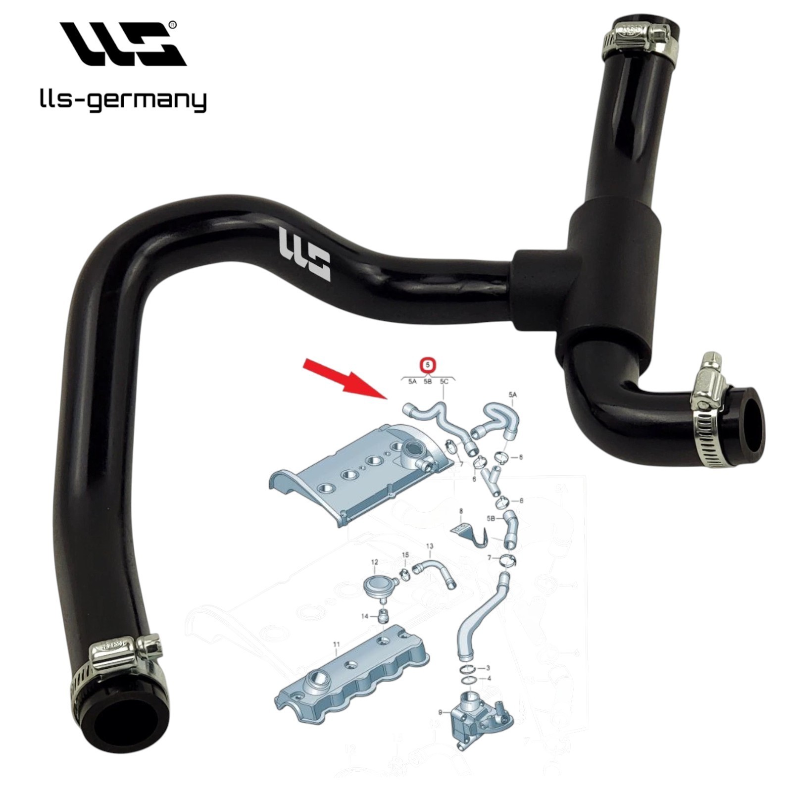 Ventilation Hose Oil Hose For VW BORA 1.8 / 4MOTION 06A103474A