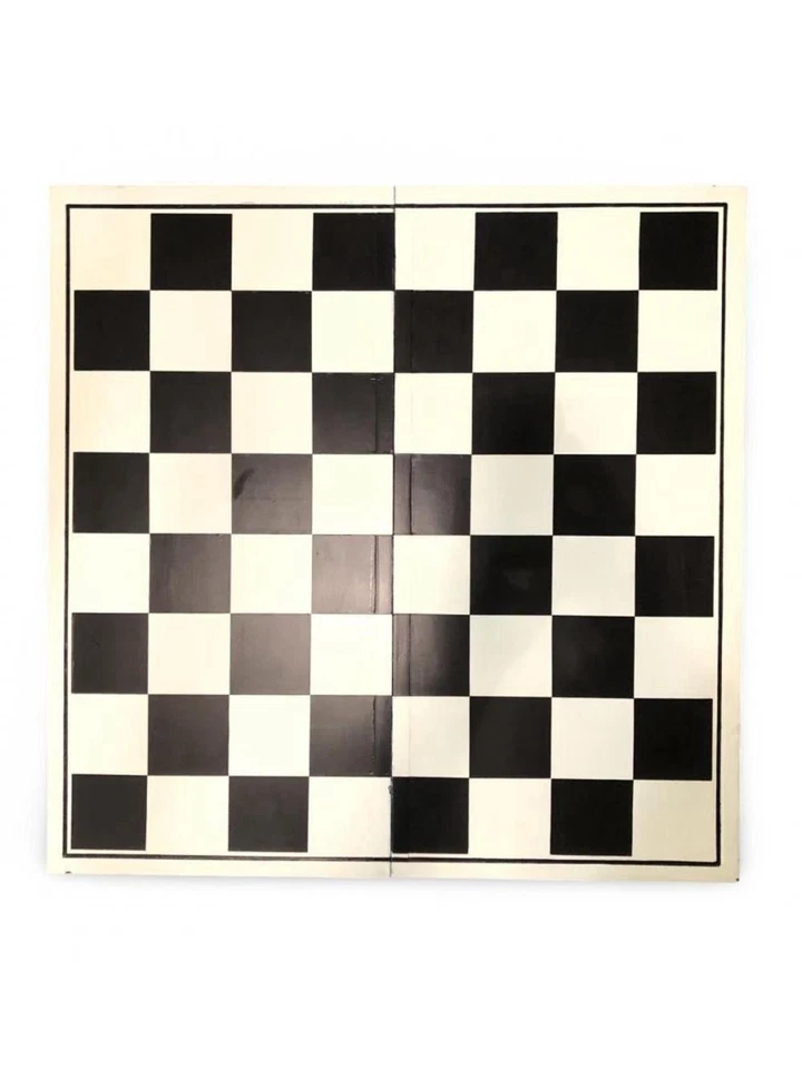 "Juego de ajedrez grande de madera blanco y negro - tablero de 31,5"" - interior/exterior" Foto 3 de 3