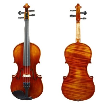 Handmade 1/4 Violin Outfit Italian Spruce One-Piece Flamed Maple Case Bow
