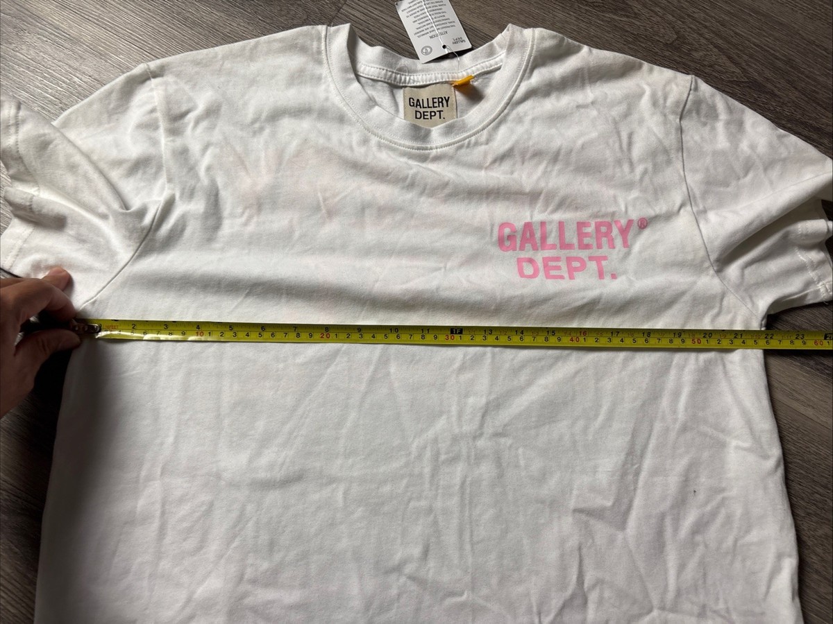 Gallery Dept Souvenir Tee T Shirt Size Large White Pink Rare