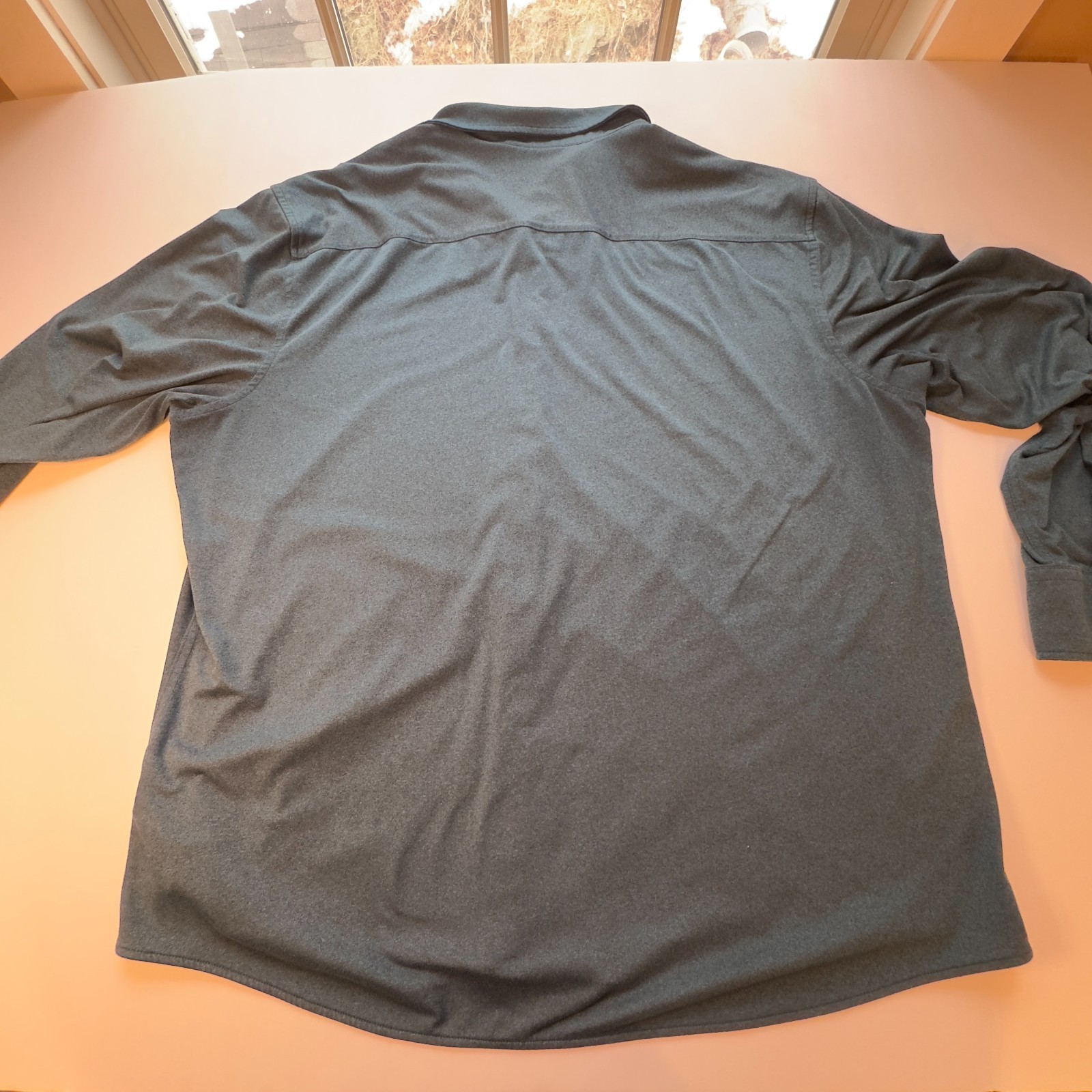 Untuckit Performance Tee Teal LS Button Down Casu… - image 7