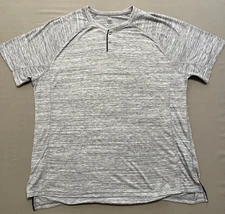 c9 Champion Shirt Mens XXL 2XL Grey Henley Light Weight Tee Top Performance