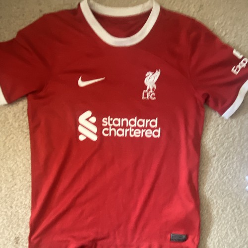 Nike Liverpool Soccer Jersey Red/White Dri-FIT Mohamed Salah #11 kids size large