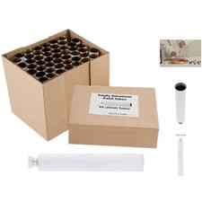 48 Aluminum Empty Paint Tubes - Easy Open Caps for Custom Colors