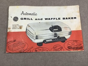 Vintage GE Automatic Grill Waffle Iron Instruction Booklet G42K.
