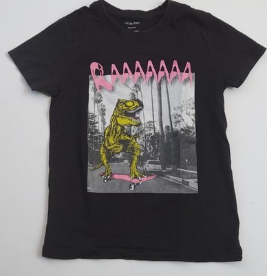 Primark*T-Shirt Jungen 122*Shirt*Hemd*Sommer*Jungs*Dinosaurier*Schwarz*