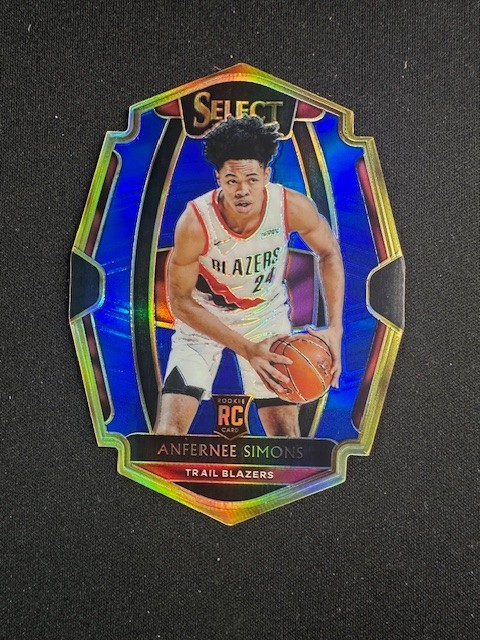 2018-19 Select - Premier Level Anfernee Simons #136 Die-cut Blue Prizm /249 RC