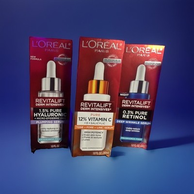 L'Oréal Paris Revitalift Derm Intensives HA + Vitamin C + Retinol 1oz/3pc Set