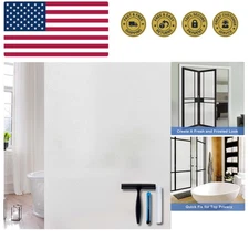 Elegant Frosted Bathroom Window Film 17.5" x 78.7" - Safe, Stylish & Functional