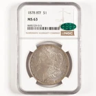 1878 8TF Morgan Dollar $1 MS63 NGC CAC  *Nice Original Coin 31302
