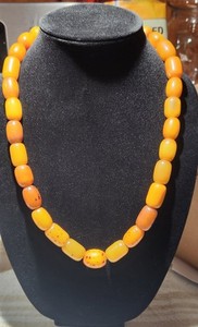 Antique 31 Bead Islamic butterscotch Amber Bakalite Prayer Beads Old Bakelite