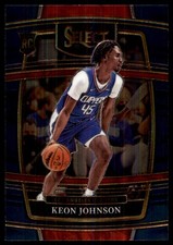 Keon Johnson 2021-22 Panini Select #40 Clippers NBA READ FREE SHIP AutographDen