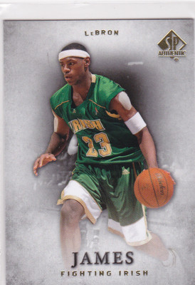 その他 Sp authentic lebron james SGC 10 LeBron James SP AUTHENTIC Fighting Irish High School Basketball