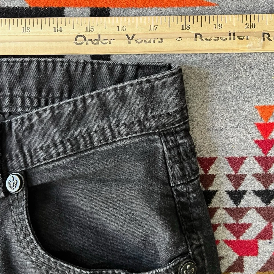 Pantalones Laguna Beach Jeans Co Para Hombre 36x30 Negros Denim Bordados Solapa Bolsillo C3 Foto 3 de 4