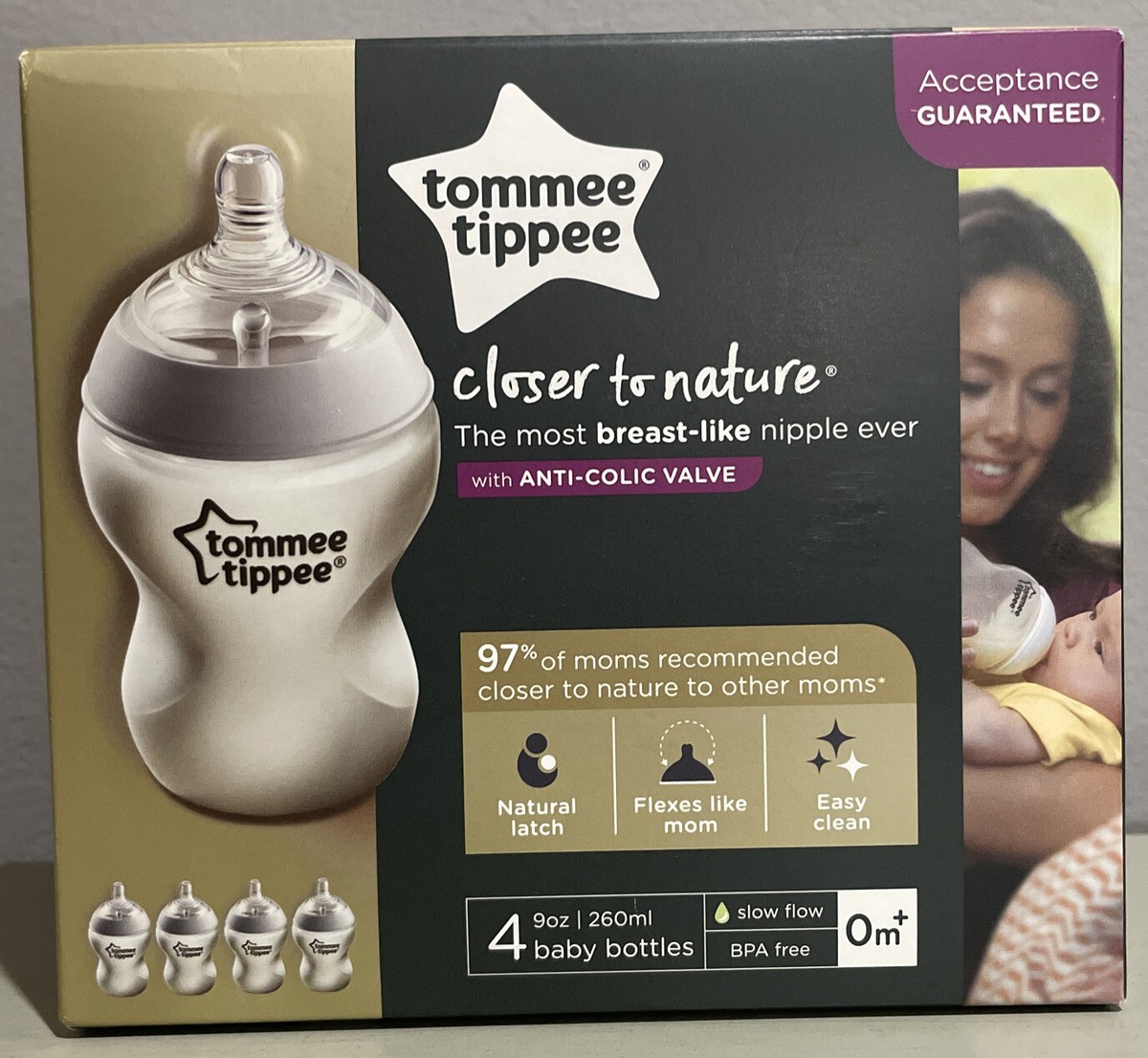 Tommee Tippee Closer to Nature Anti-Colic Valve Baby Bottles oz