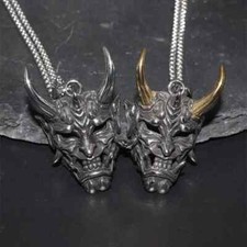 Men's Fashion Jewelry Gothic Demon Devil Skull Silver Gold Pendant Necklace 1-91