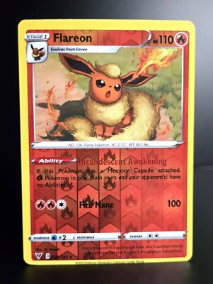Pokémon TCG - Flareon - 026/185 - Reverse Holo Rare - Vivid