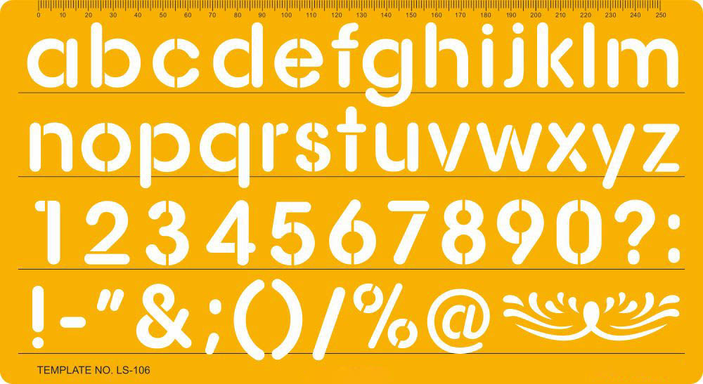 Lettering Stencils Alphabet Number Template Craft Shapes Drawing