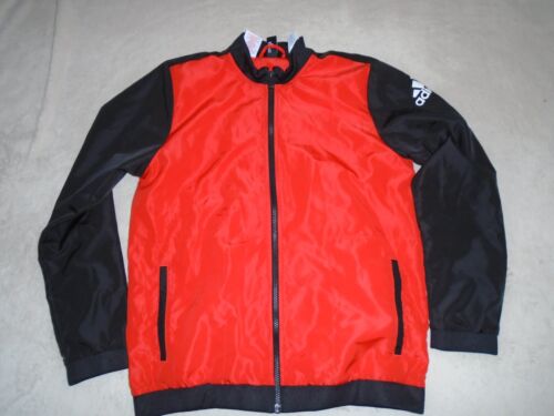 ADIDAS ESSENTIALS WOVEN TRACK JACKET RED BLACK SIZE 13/14 YRS 164 CM BOYS J53 - Picture 1 of 4