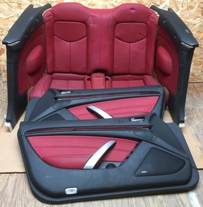 Details About 12 14 Infiniti G37 Ipl 2dr Convertible Oem Red Black Rear Seats Trim Finisher