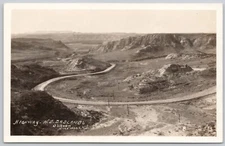 Highway North Dakota Badlands Real Photo Postcard RPPC