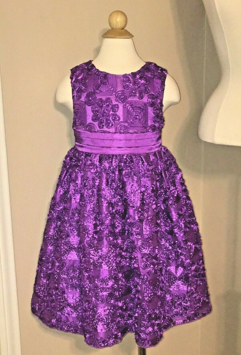 open lace back dress Purple Dress - Little Princess main image 1