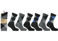 12 Pairs Mens Casual Work Design Socks Smart Suit Polyester Blend Size 6-11
