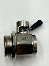 (QTY 2 Valves) EZ DRAIN EZ-205 OIL DRAIN PLUG VALVE SILVER/BLACK