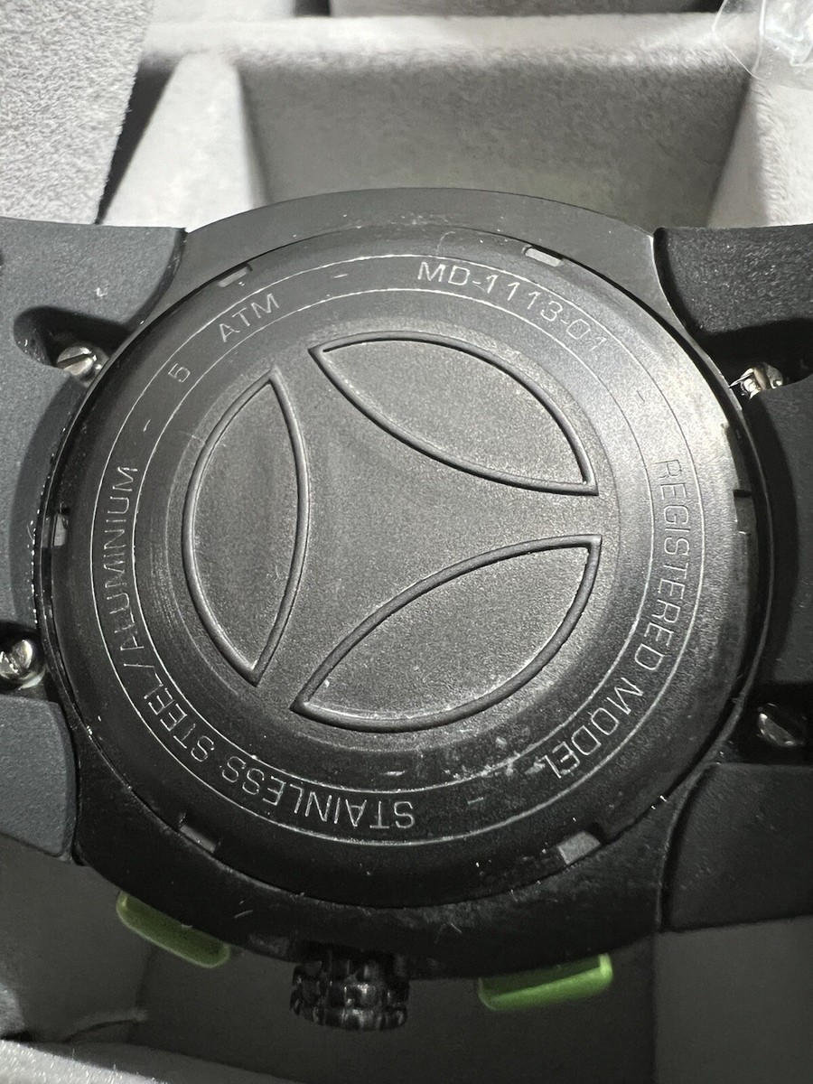 Momo Design Highway Quartz Watch - MD1113BK-31 - Black/Green